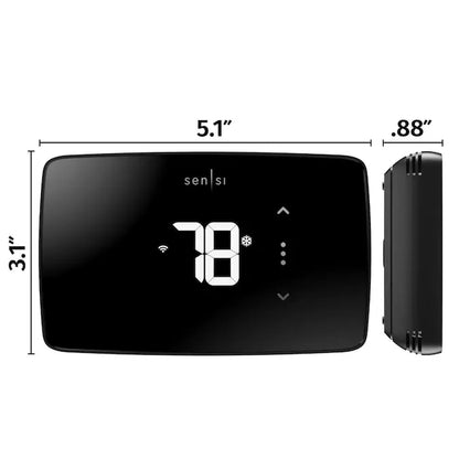 Sensi Black Smart Compatible Thermostat with Wi-Fi Compatibility