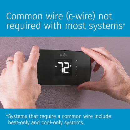 Sensi Black Smart Compatible Thermostat with Wi-Fi Compatibility